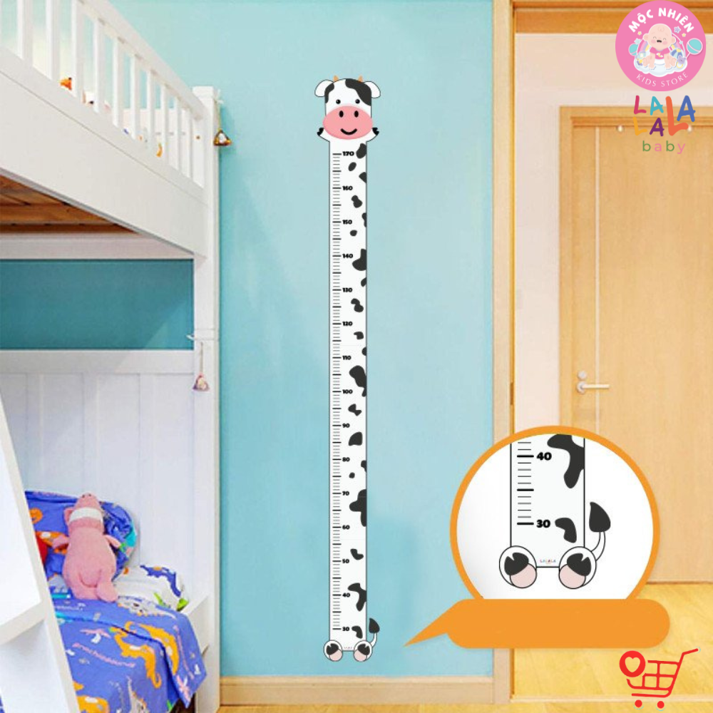 Thước Đo Chiều Cao Dán Tường cho Bé Hình Con Vật Đáng Yêu - Lalala Baby