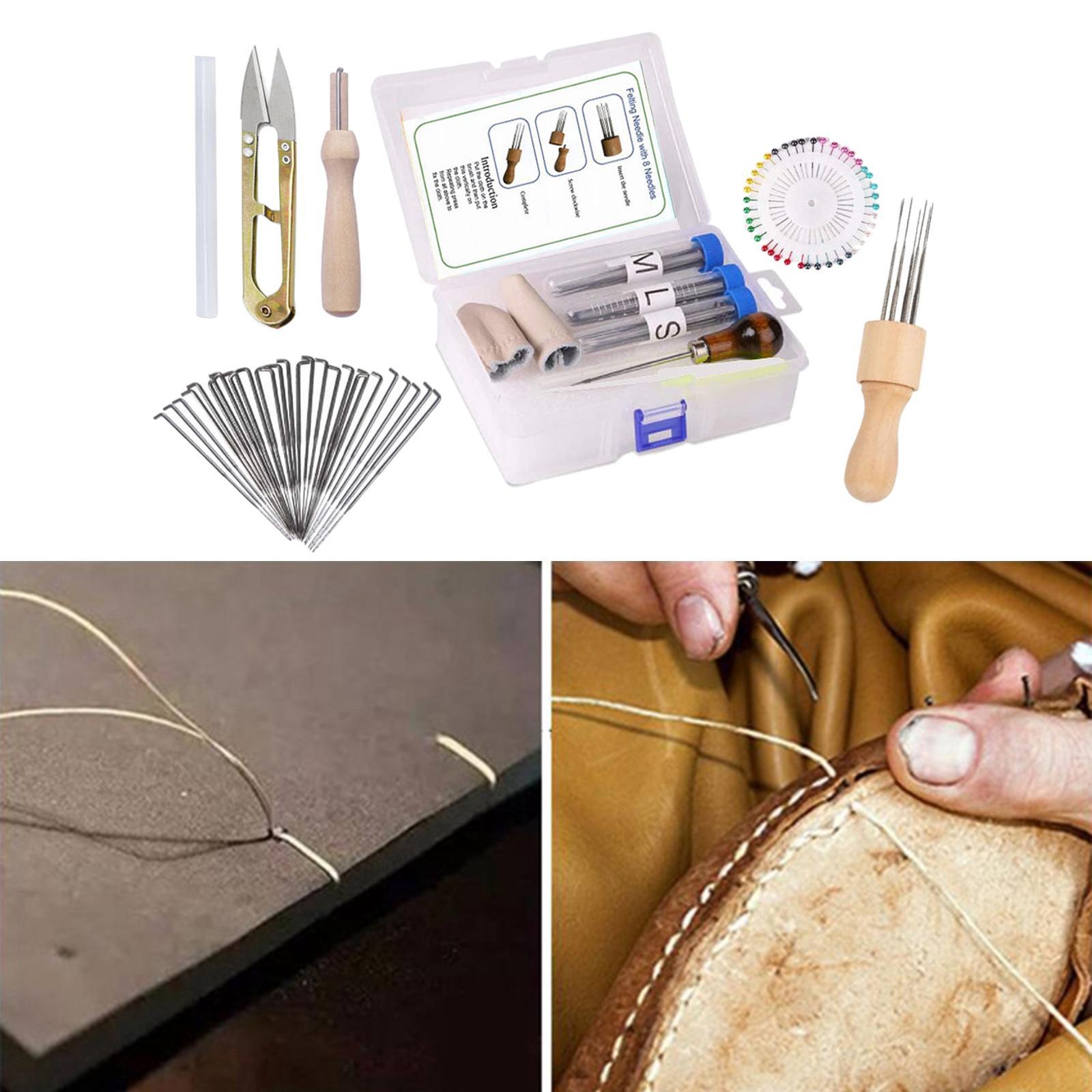 109x Wool Felting Kit with 8 Felting Tool Holder for DIY Wool
