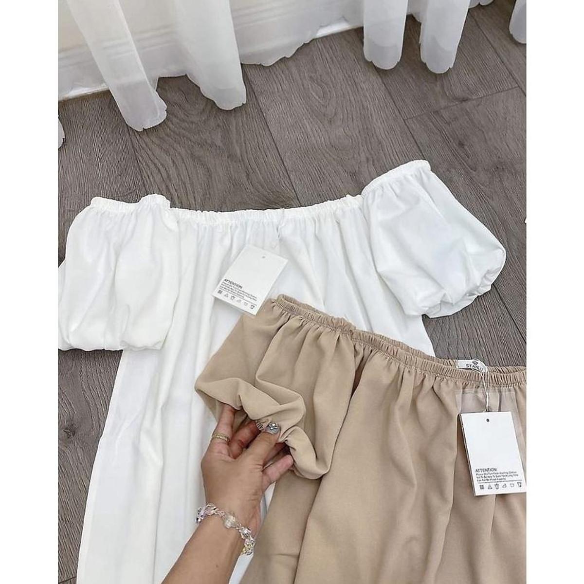 Áo trễ vai, áo hở vai nữ đẹp bèo tay phồng rộng dễ thương, mặc đi chơi, siêu hot trend, aloha