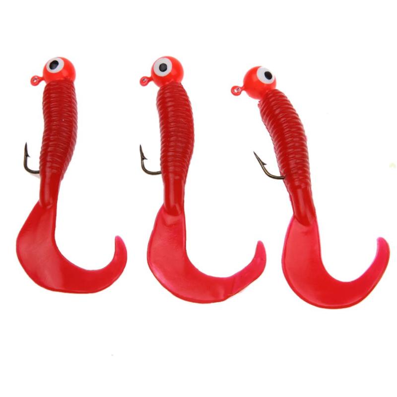 Hộp 17 mồi mềm câu lure kèm 17 lưỡi câu jig head, mồi câu cá lóc, cá tráp, cá chẽm, rô phi hiệu quả (dài 7.5gam x nặng 5cm)