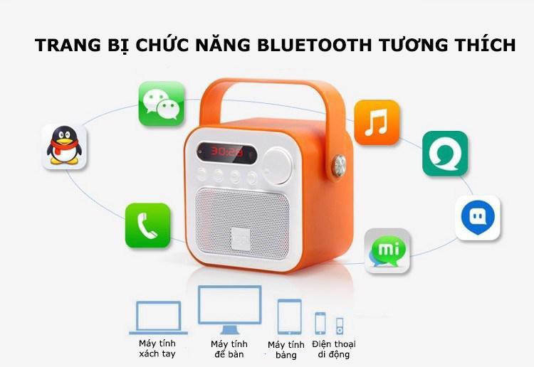 Loa bluetooth cao cấp đa năng kèm thẻ nhớ 16GB và điều khiển từ xa