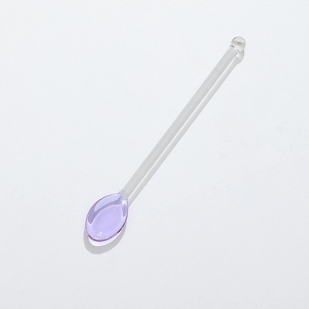 2Pcs Glass Teaspoons Safe Stirring Spoon for Stirring Coffee Bar