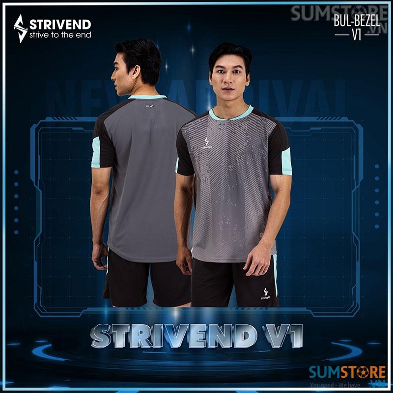 Đồ Đá Banh Không Logo Strivend V1 Bul-Bezel V1 Xám Đen - Áo Bóng Đá Thể Thao Nam Nữ Mới Chất Lượng Cao Cấp