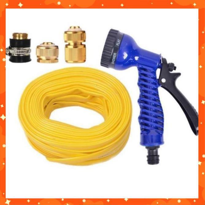 Bộ dây tăng áp 3 lần vòi xịt nước rửa xe, tưới cây loại 15m 206843