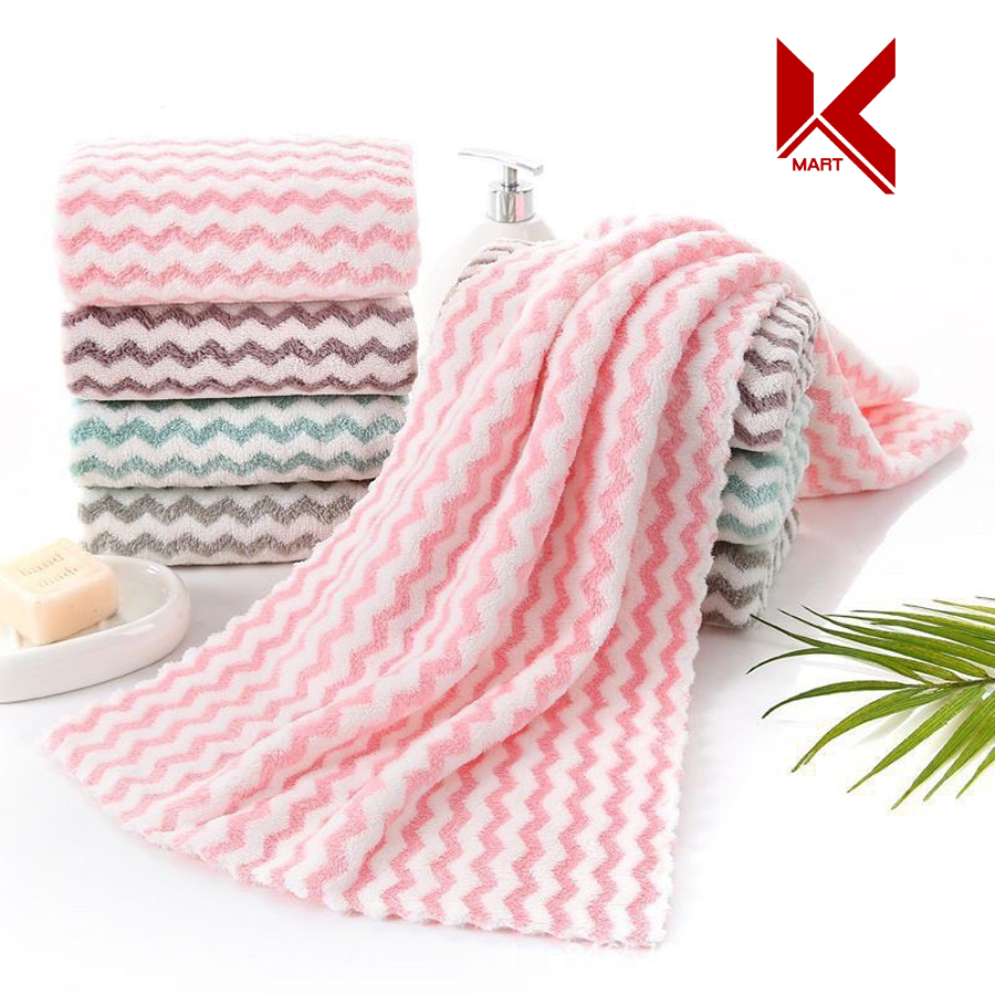 Khăn mặt lông cừu Hàn Quốc siêu mềm mịn, thấm hút tốt kích thước 30x50cm - K-Mart
