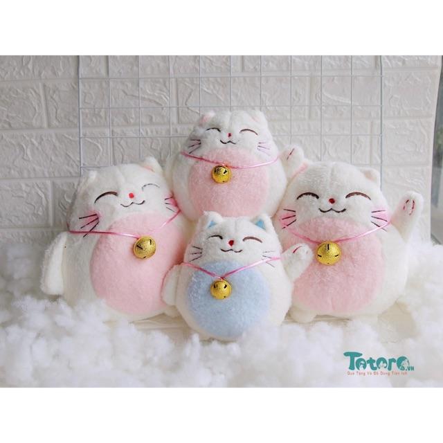 Thú bông mèo may mắn dơ tay lông xù