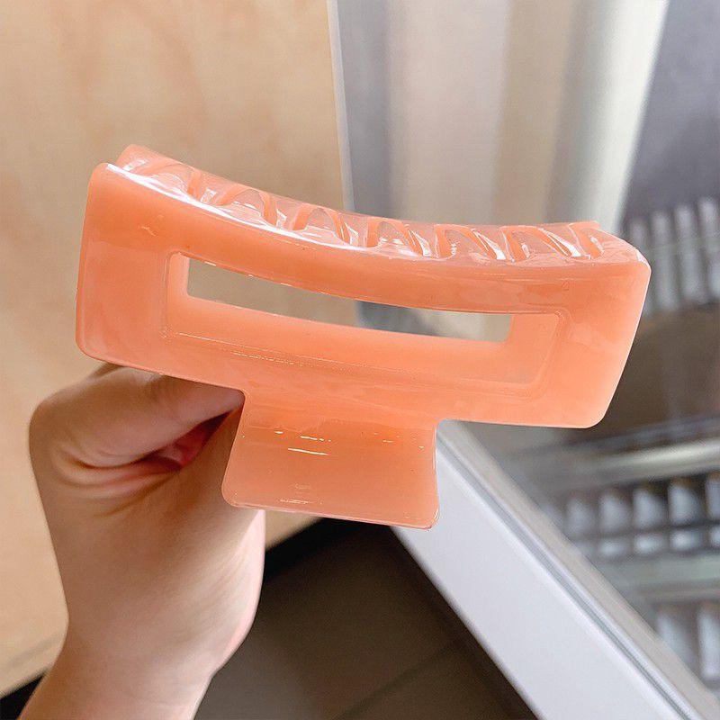 Kẹp tóc kiểu dáng đơn giản chất liệu acrylic giao màu ngẫu nhiên