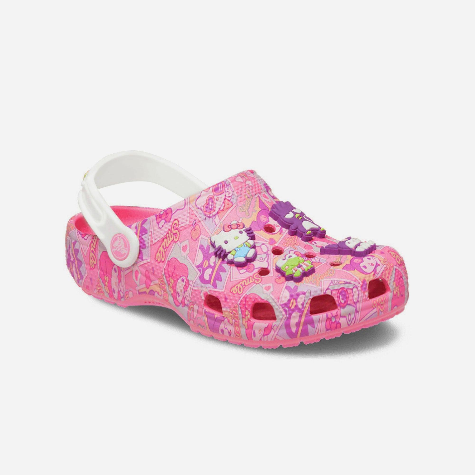 Giày lười trẻ em Crocs Classic Hello Kitty - 208103-680