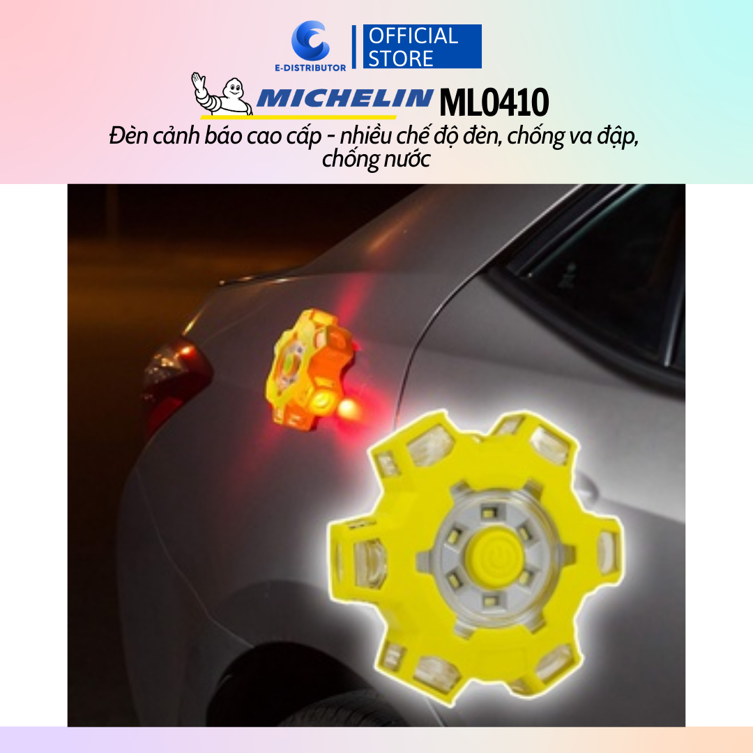 Đèn cảnh báo an toàn cao cấp nhiều chế độ đèn, chống va đập và chống nước Michelin ML0410 - Hàng Chính Hãng