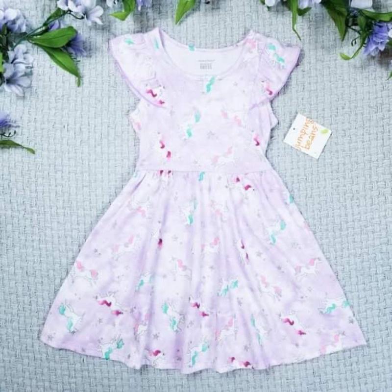 Vải thun cotton hình ngựa Pony nền hồng tím