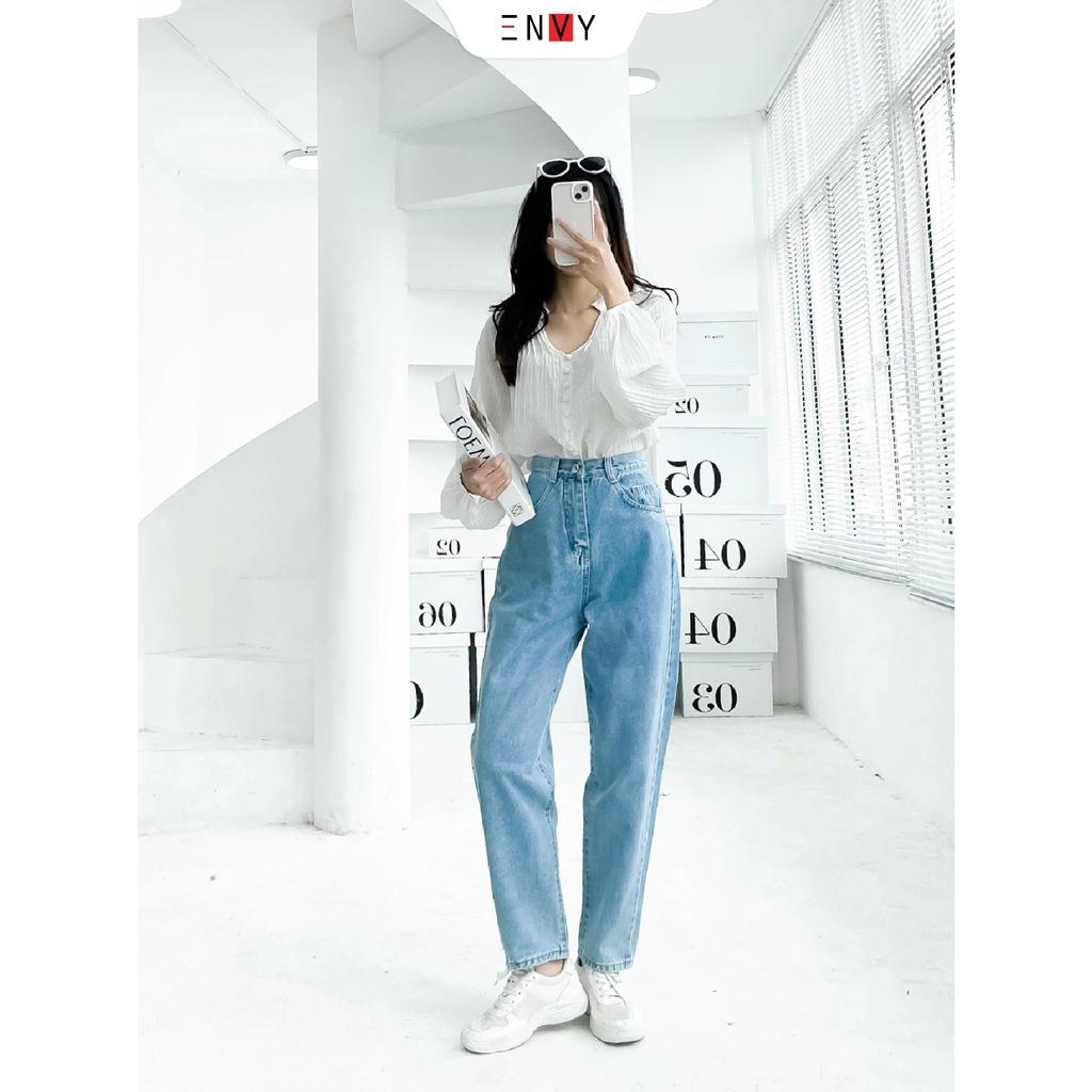 Quần jean baggy nữ ENVY J53 lưng cao tôn dáng