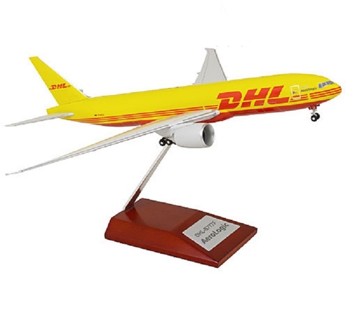Mô hình máy bay DHL B737 47cm có bánh xe và led