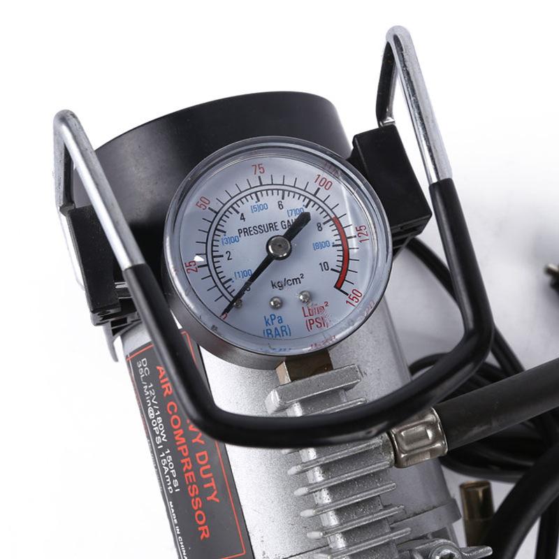 Đảm bảo chất lượng ô tô với máy bơm hơi lốp công suất cao gắn trên xe máy bơm hơi áp suất cao hoàn toàn bằng kim loại 30 xi lanh 12V