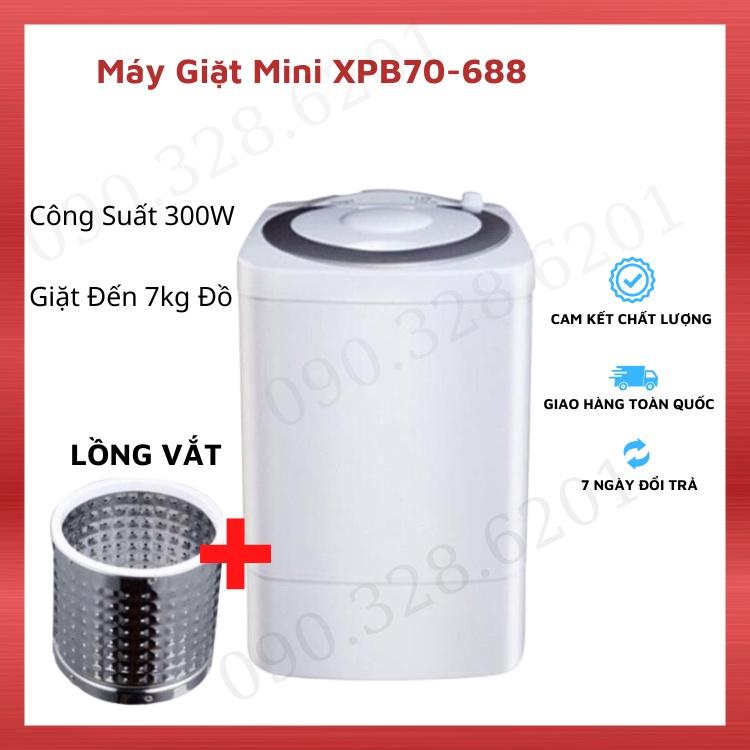 Máy Giặt Mini 1 Lồng Giặt Có Khử Khuẩn, Máy Giặt Bán Tự Động 7kg Cho Bé
