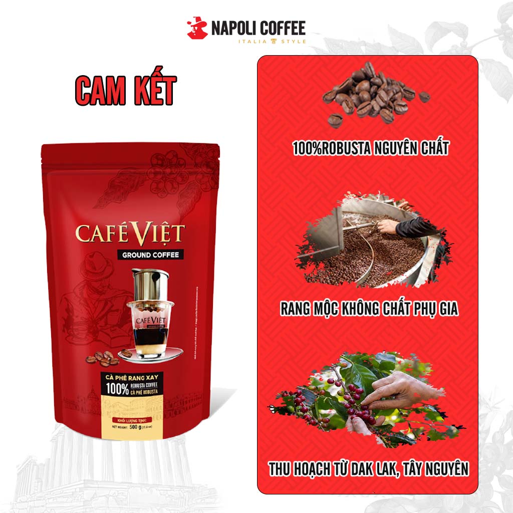 Combo Cà Phê Espresso (Túi 250g) và Cà Phê Việt (Túi 500g) - Napoli Coffee