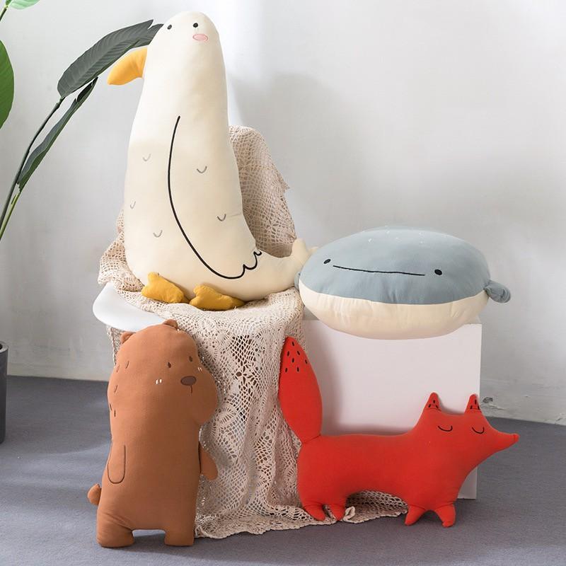 Gấu bông Thú nhồi bông Con Cáo đồ chơi cho bé vải co giãn 4 chiều 50-80cm