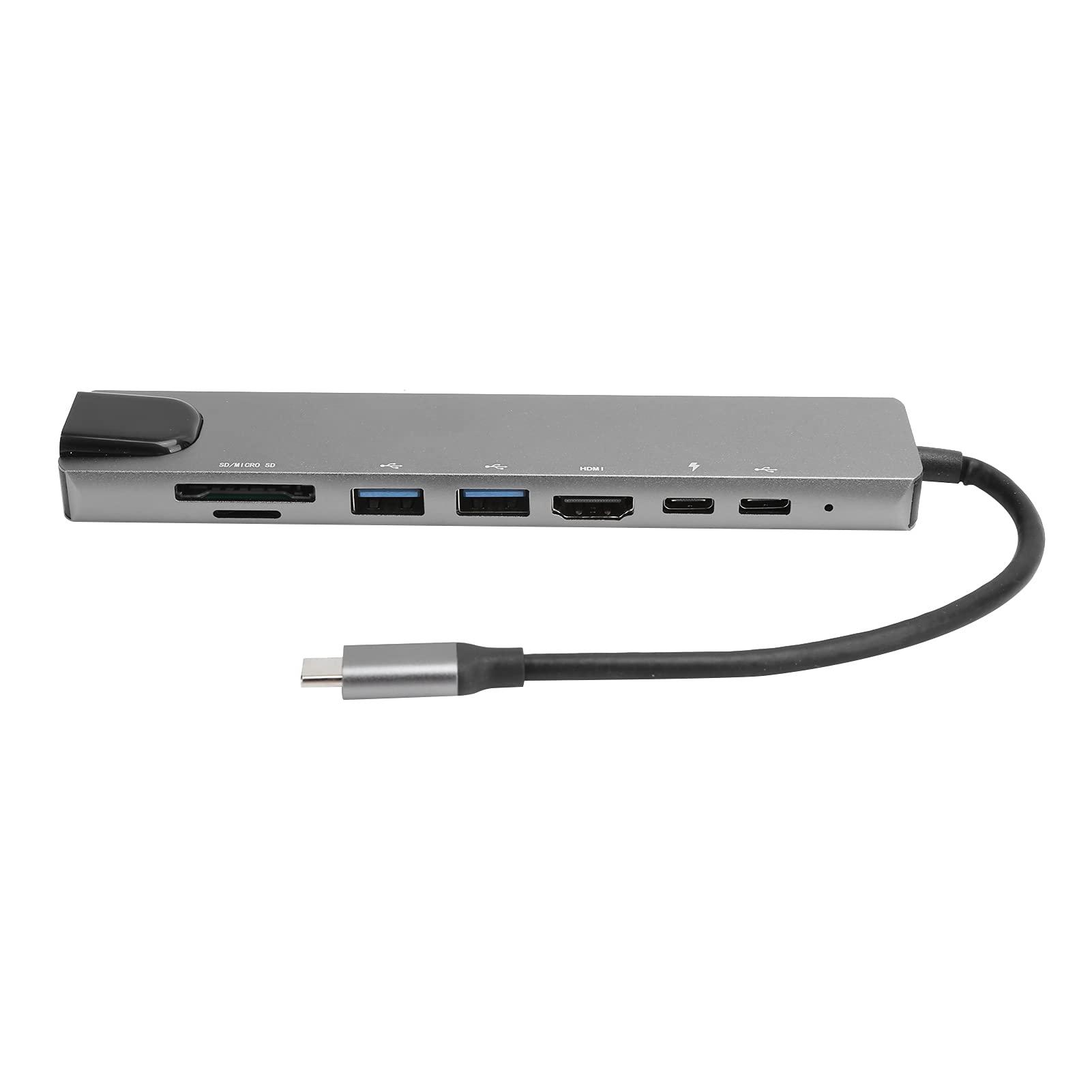 Trạm nối 8 trong 1 Loại C, Bộ chuyển đổi USB C Đa chức năng Phương tiện HD