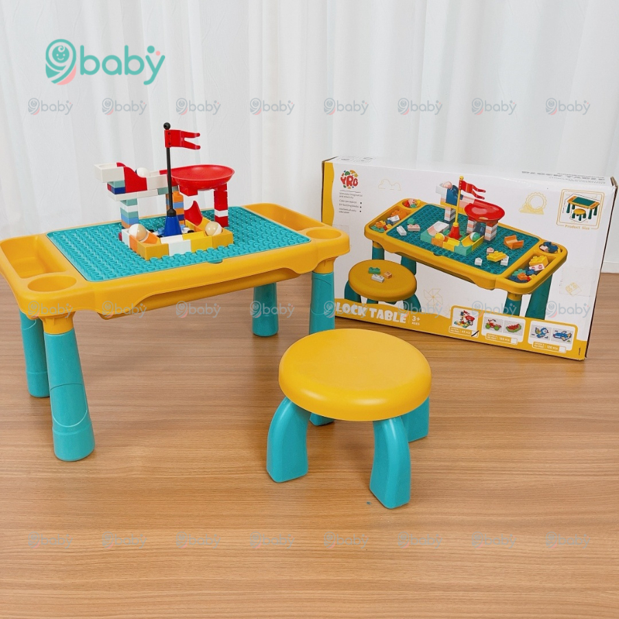 Bộ bàn ghế xếp hình đa năng 63 chi tiết - hàng chính hãng