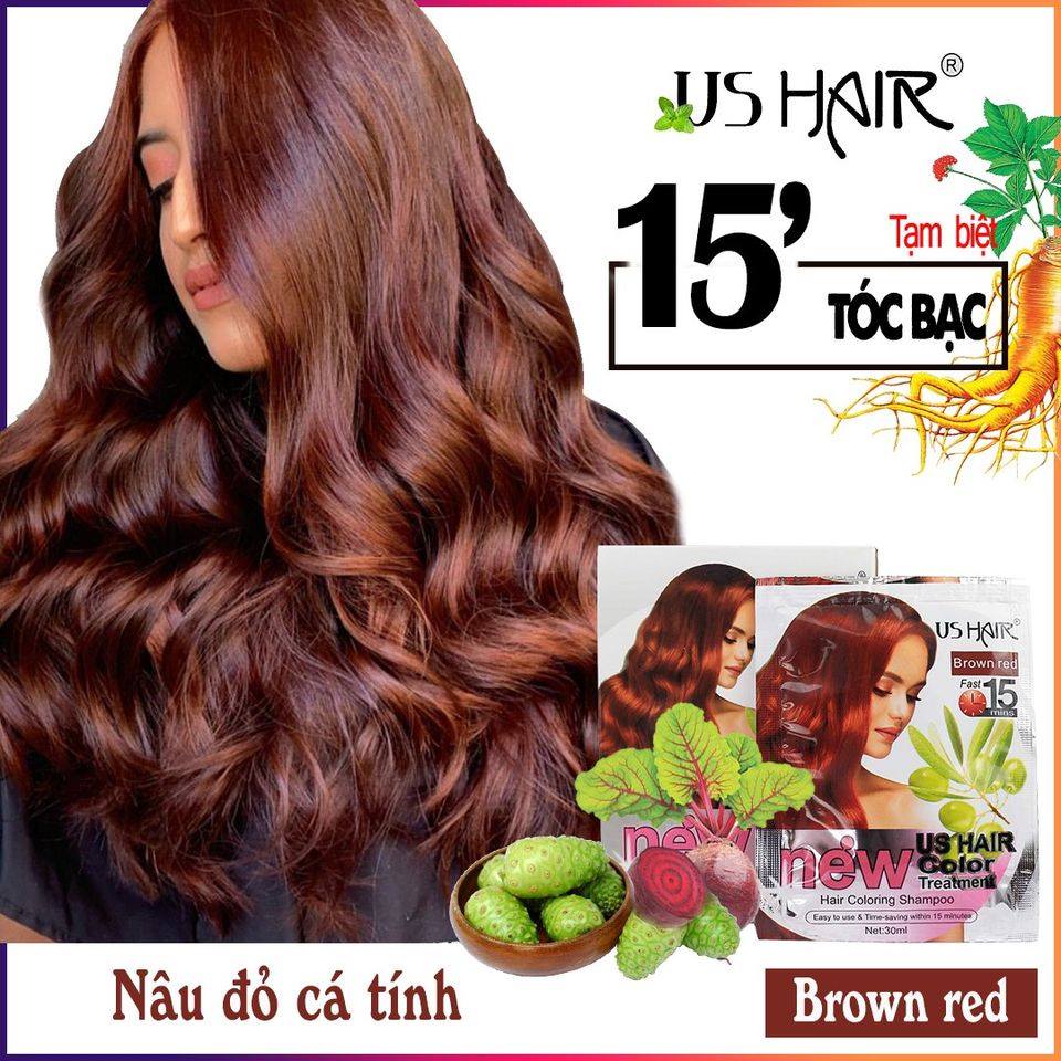 Dầu Gội Nhuộm Tóc Thảo Dược US Hair