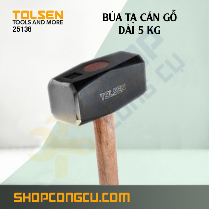 Búa tạ cán gỗ dài 5Kg Tolsen 25136