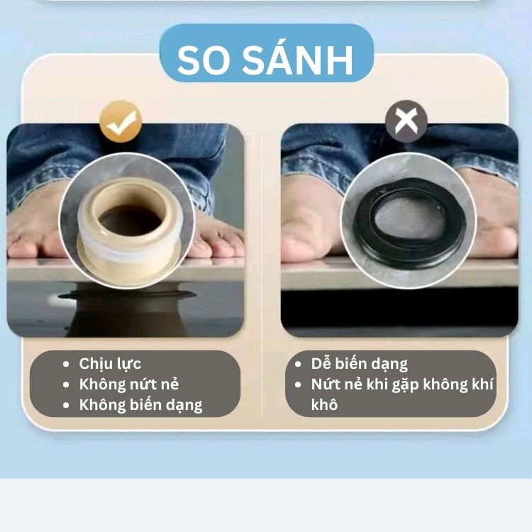 [HÀNG LOẠI 1] Gioăng đế cao su chống hôi bồn cầu xí bệt chất liệu nhựa ABS kín khít ngăn mùi hiệu quả