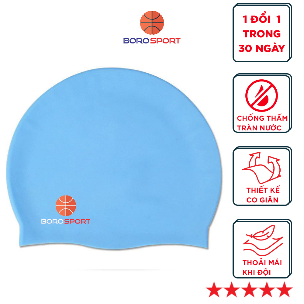 Nón bơi Boro silicone chống thấm ướt BORO SPORT