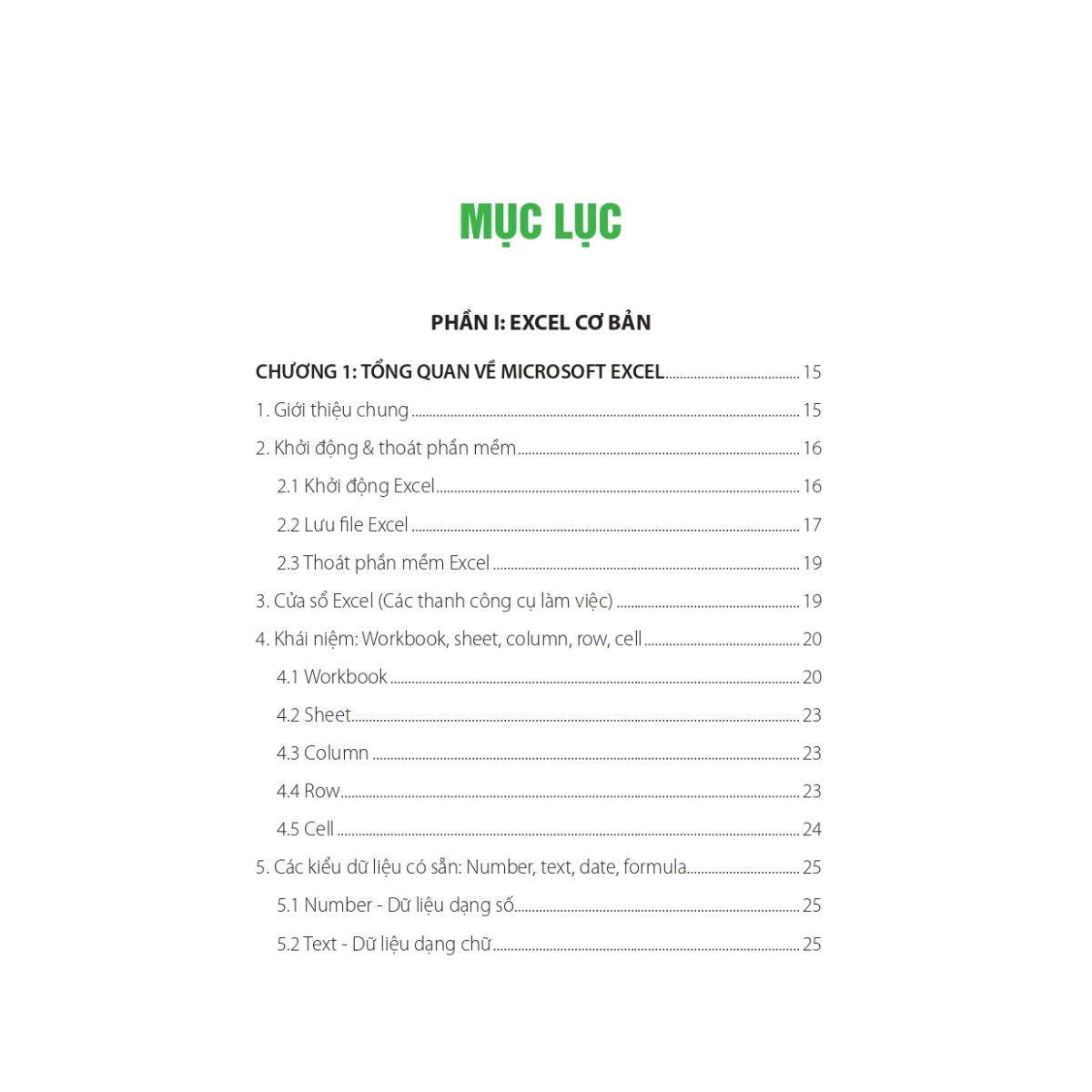 Sách - Hướng Dẫn Thực Hành Excel Từ Cơ Bản Đến Nâng Cao - Unica