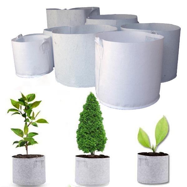 5 Túi Vải Địa Không Dệt có 2 quai xách trồng cây loại 1 - dể ươm trồng cây