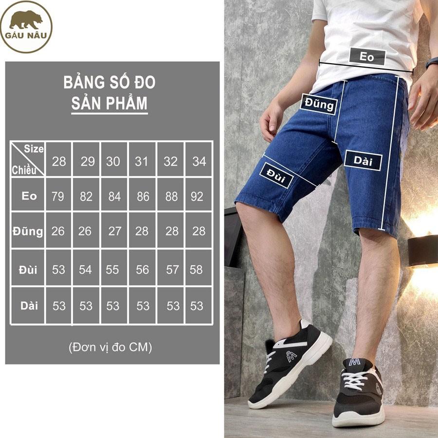 Quần short jean nam GN111 màu chuẩn đẹp Gấu Nâu