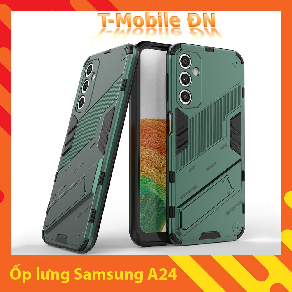 Ốp lưng cho Samsung A24, Ốp chống sốc Iron Man PUNK cao cấp kèm giá đỡ cho Samsung A24