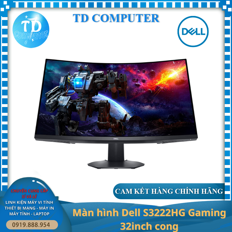 Màn hình Dell S3222HG Gaming 32inch cong - Hàng chính hãng FPT phân phối