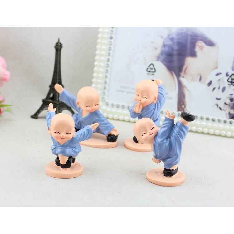 Bộ Tượng 4 Chú Tiểu Đánh Võ Trang Trí Nhà, Xe Hơi...