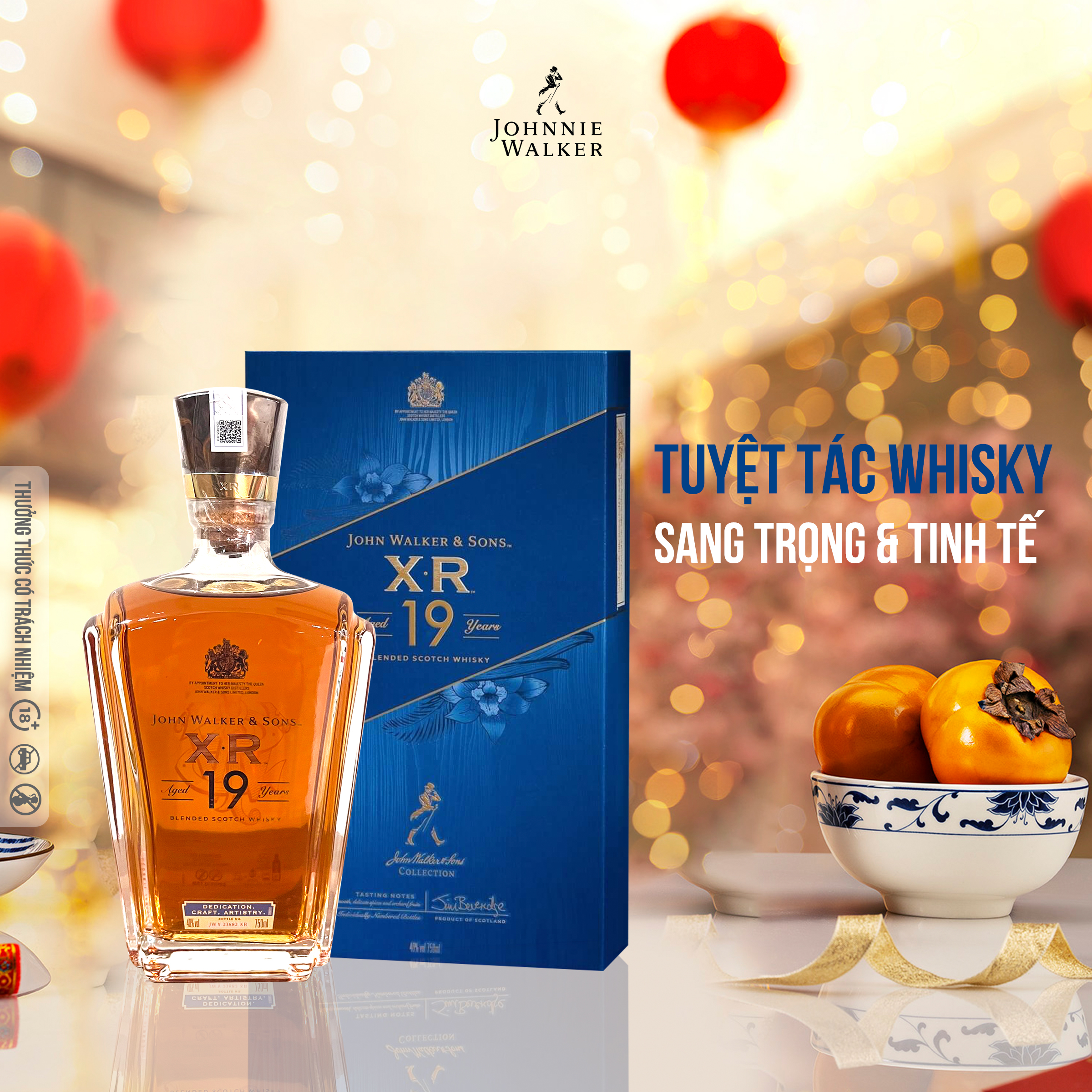 Rượu John Walker & Sons XR Aged 19 Years Blended Scotch Whisky 40% 750ml