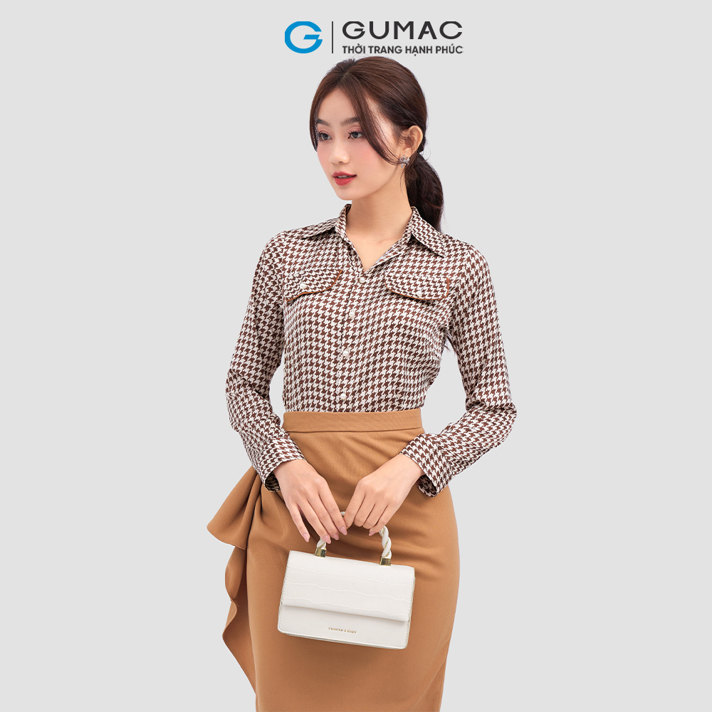 Chân váy bút chì xếp nếp GUMAC VC10050