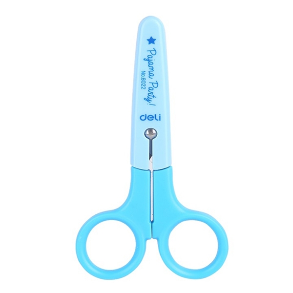 Bộ 2 Kéo Học Sinh Deli 6022 - Màu Xanh
