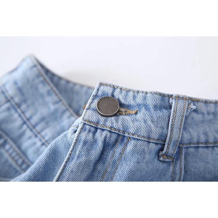 Quần Jeans Nữ Lưng Cao Dáng Suông Ống Rộng Simple Jeans Ulzzang Cực Chất - QJ001