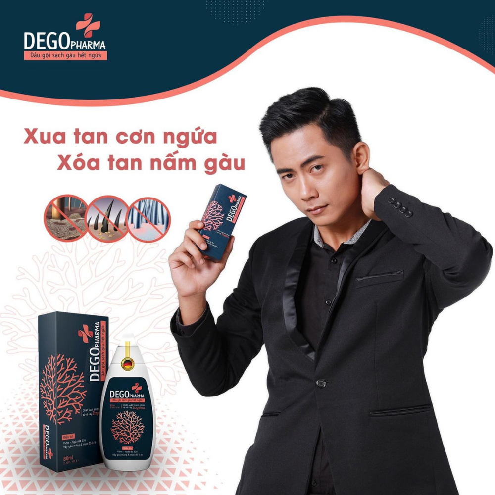 Dầu Gội Đầu DEGO PHARMA 80ml - Dứt Điểm Gàu Ngứa &amp; Nấm Da Đầu