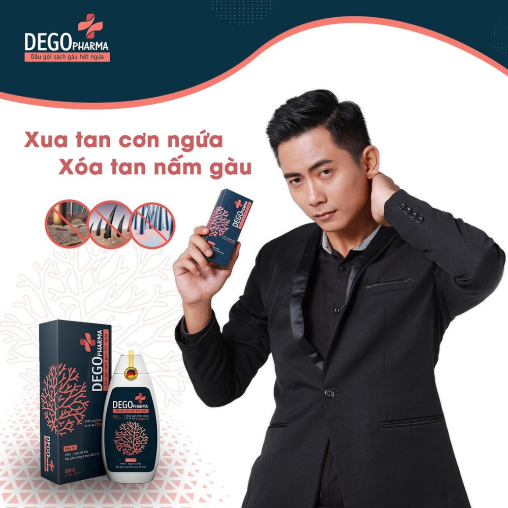 Dego Pharma - Dầu gội sạch vảy gàu mảng trắng, hết ngứa chiết xuất thiên nhiên từ vỏ cây Zizyphus, sản xuất theo tiêu chuẩn và dưới sự giám sát của công ty dược phẩm Châu Âu
