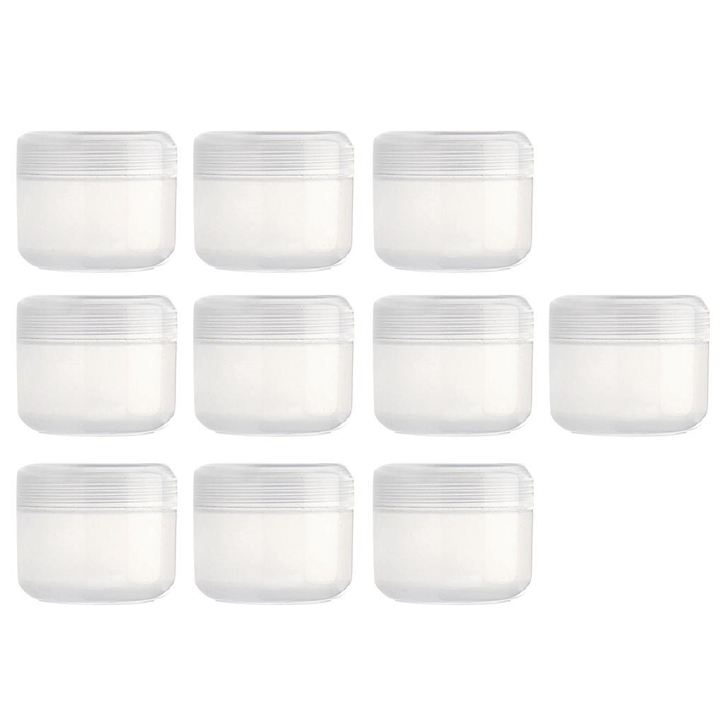 2X Refillable Plastic Empty Face Cream Cosmetic Container with Lid Clear-20g