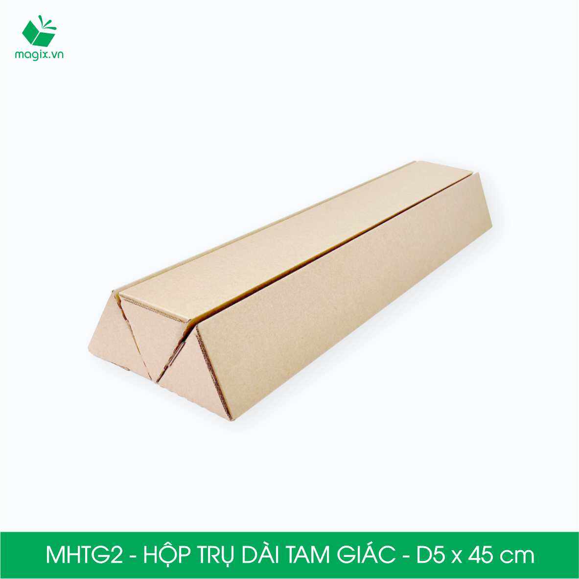 MHTG2 - D5x45 cm - 100 Hộp trụ dài tam giác thay thế ống giấy - Hộp carton đóng gói hàng