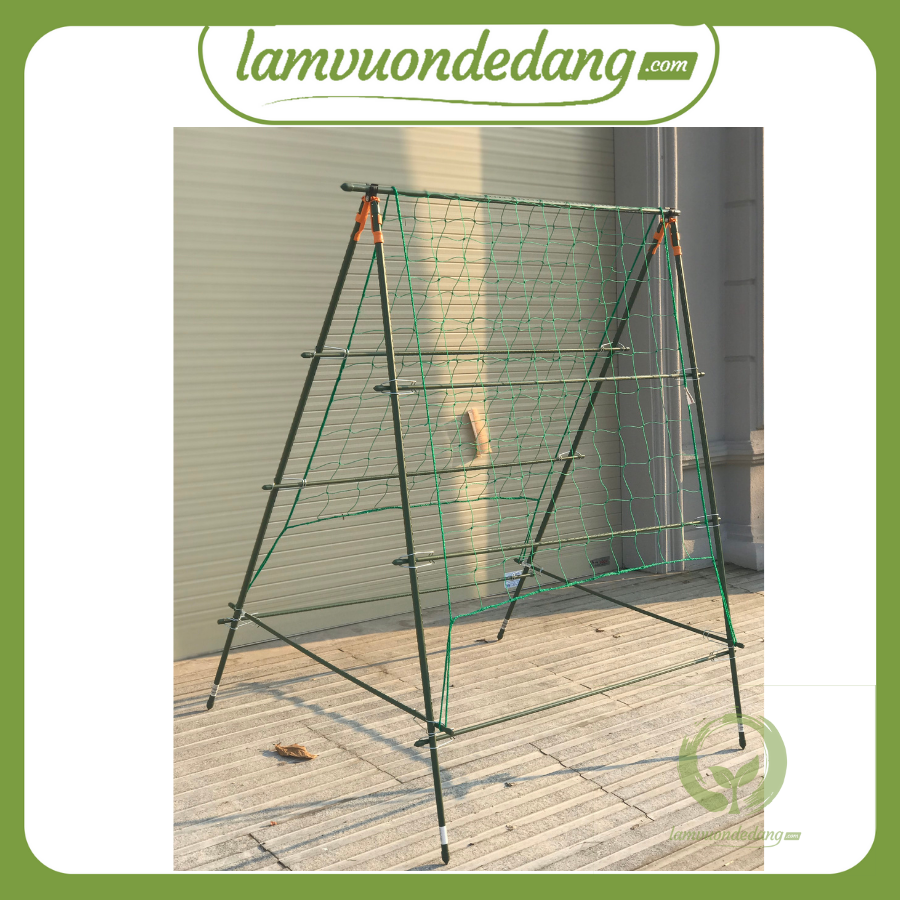 GIÀN LEO HÌNH CHỮ A – KHUNG TRỒNG CÂY, GIÁ ĐỠ – Dùng làm khung giá đỡ cho bầu bí mướp mùng tơi, cây hoa leo – Chiều ngang 1m2 – Chiều cao 1m5