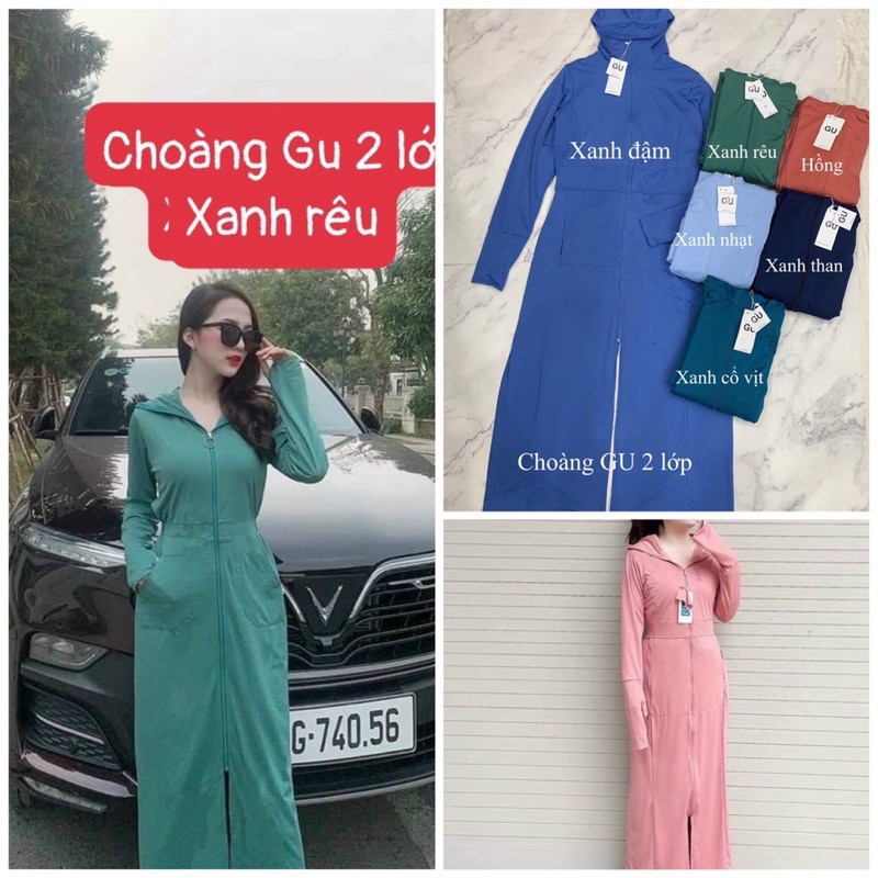 ÁO CHOÀNG CHỐNG NẮNG TOÀN THÂN G 2 LỚP dày dặn, đa nắng,  chống nắng siêu tốt