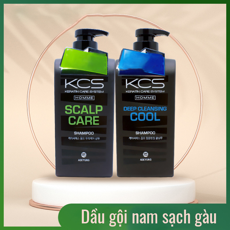 Dầu gội nam ngăn ngừa gàu KCS Keratin Care System Hàn Quốc 550ml