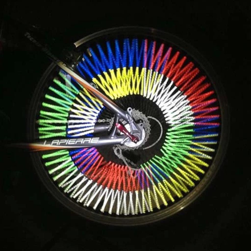 3x 12 X Reflective Spokes Tube for Cycling Wheel Rim Reflector, Bike Accessories
