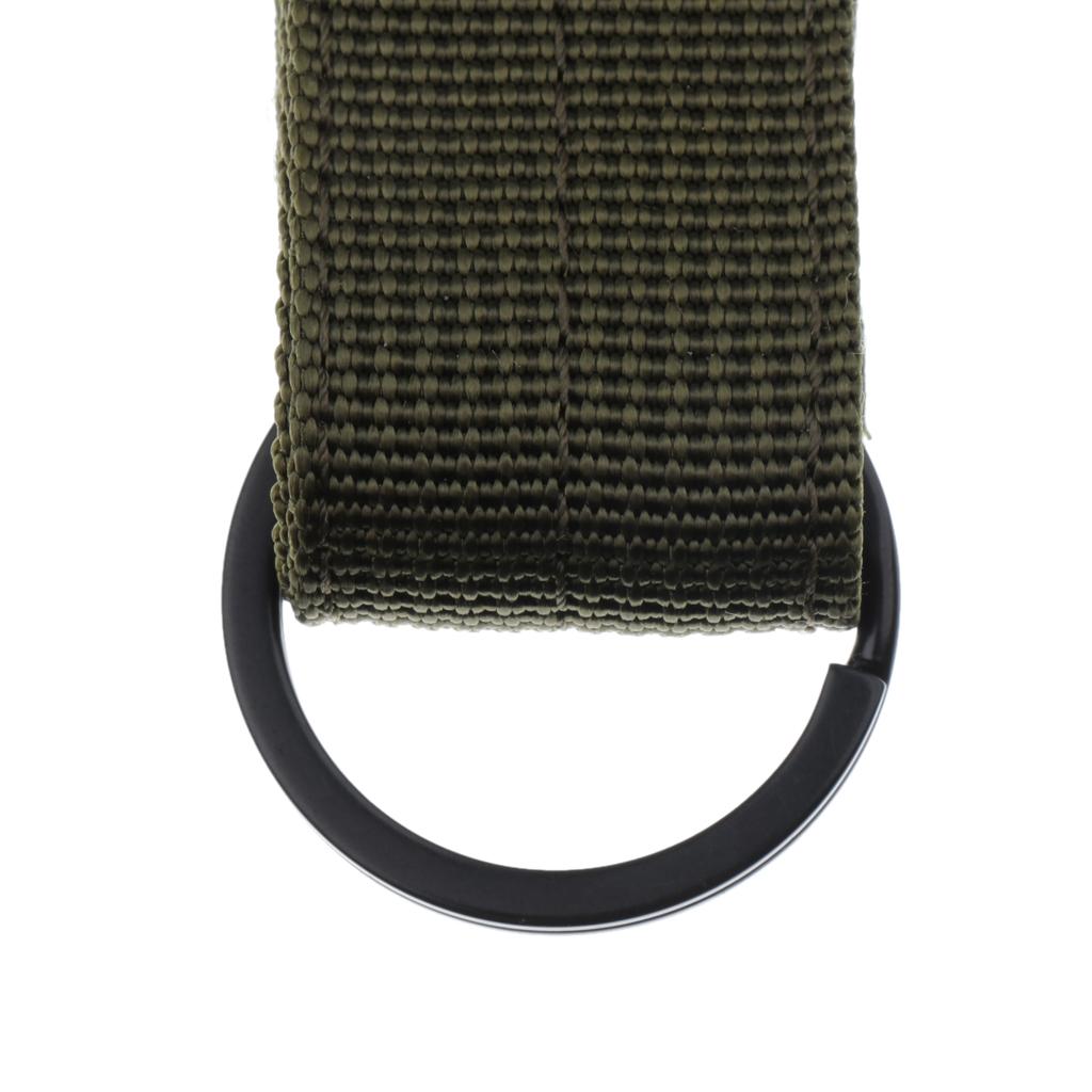 Nylon Multifunctional Molle Harness D Ring Belt Clip Carabiner Keychain Hook