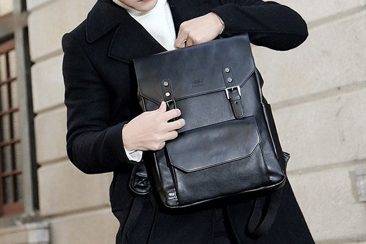 Balo Học Sinh Nam Chất Liệu Da