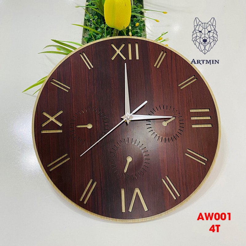 AW001 - Đồng Hồ Gỗ Treo Tường – Décor Trang Trí