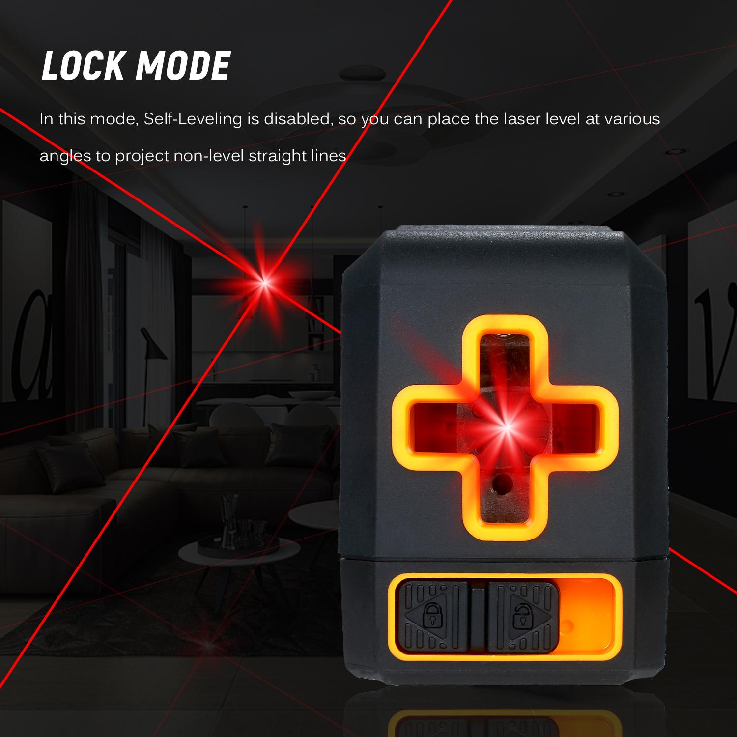 Laser Level Professional Horizontal and Vertical Cross Line Self Leveler Auto-Leveling Spirit Level Self-Leveling Cross