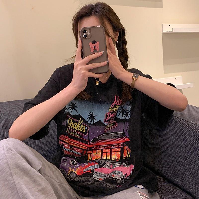 Áo thun nam nữ unisex tay lỡ, áo phông tay lỡ unisex form rộng oversize streetwear