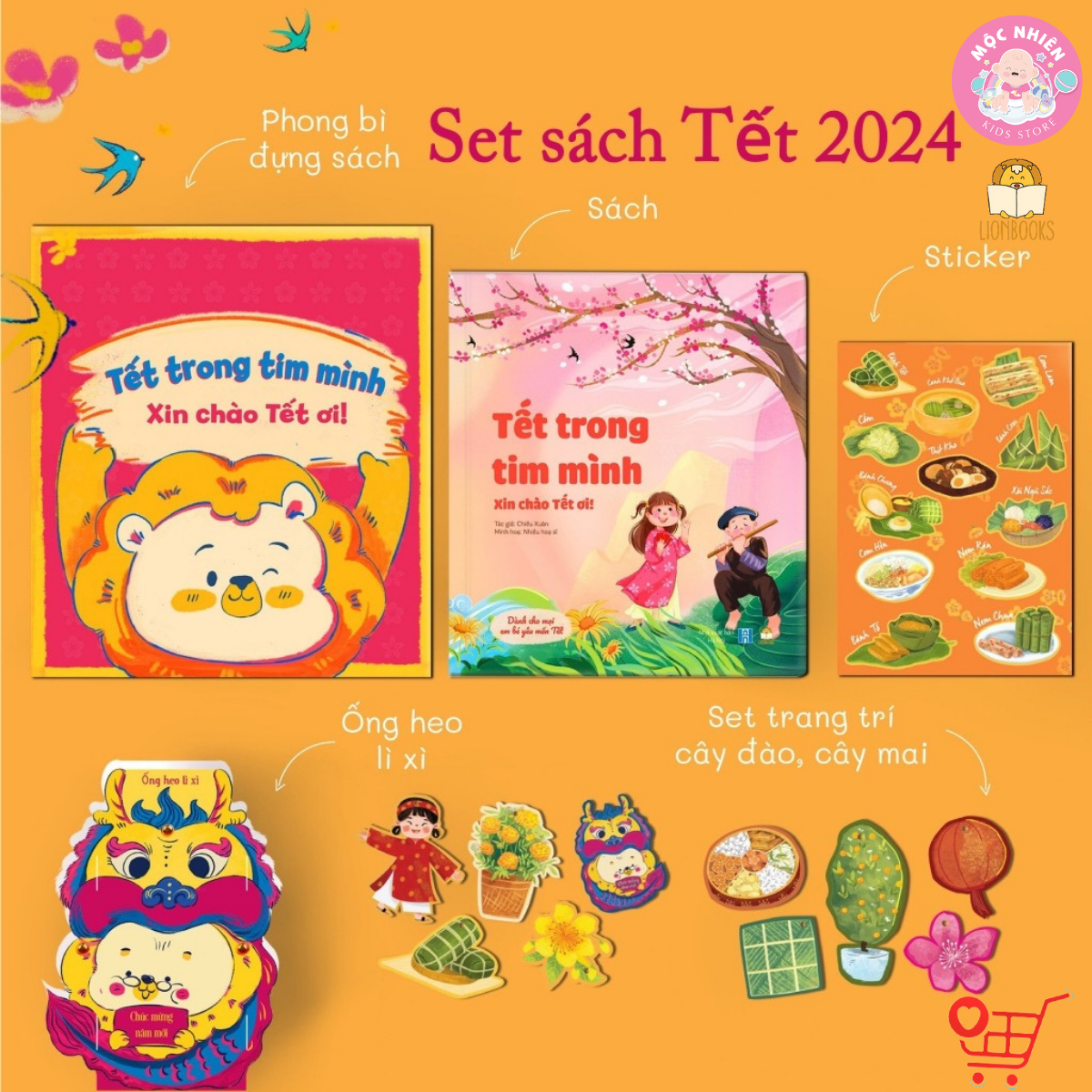 Sách Tết 2024 - Tết Trong Tim Mình - Xin Chào Tết Ơi - LionBooks